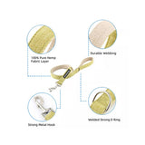 Natural Hemp & Cotton Dog Lead Leash (Grass Green) - Front View