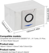 12 X Auto Empty Station Dust Bags For Ecovacs Deebot X1 Omni Series Robots - Top-Down View