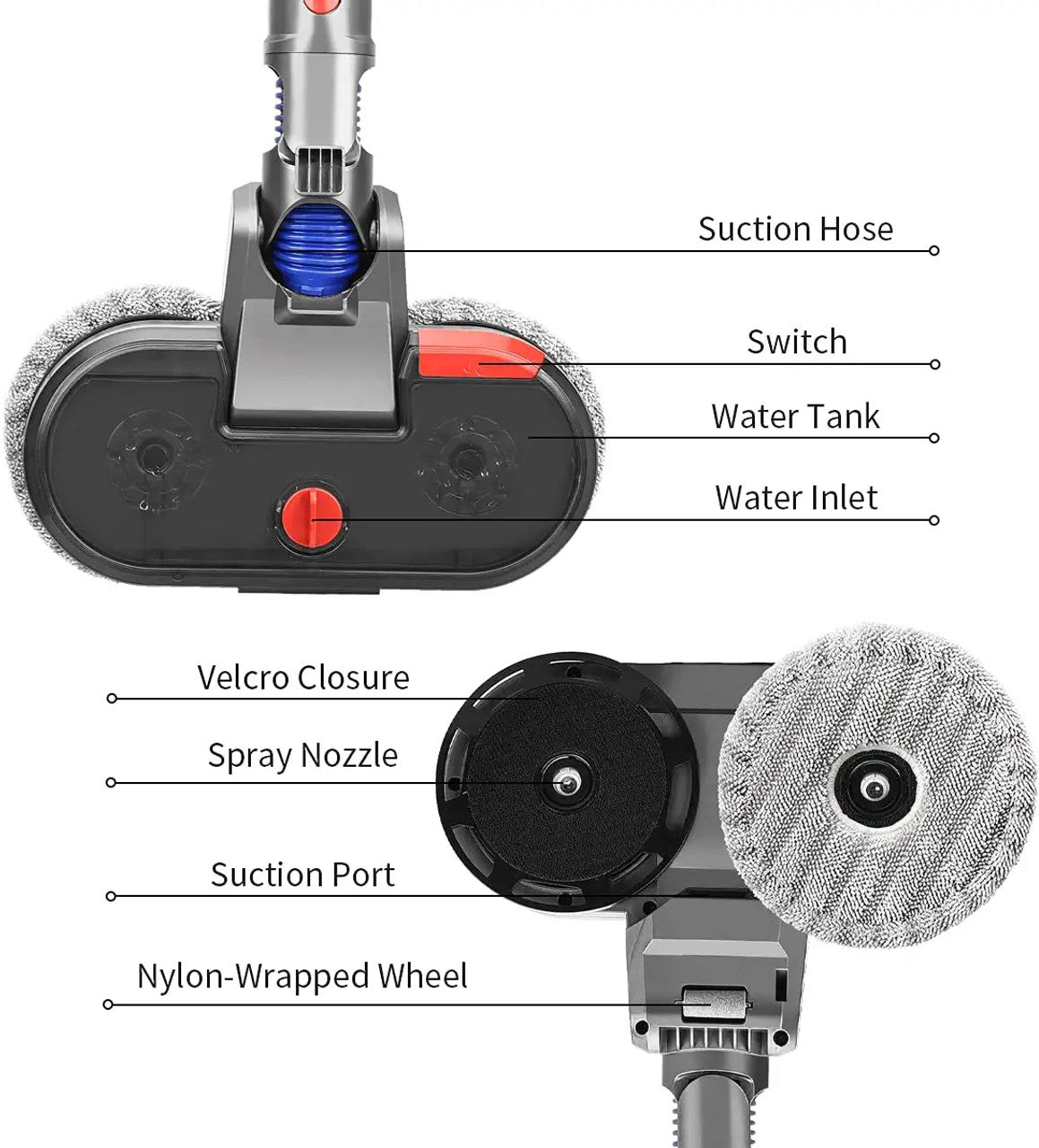 Advanced Dyson Mop & Vacuum Attachment for V7, V8, V10, V11 & V15 Models