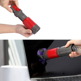 Scratch-Free, Self cleaning Dusting Brush for Dyson V7, V8, V10, V11, V12 & V15 - Close-Up Angle