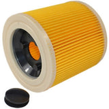 HEPA Filter for Karcher Vacuum Cleaners WD2200 to WD3800 Series, A1000 to A2901 Series - Front View