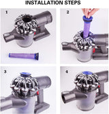 Filter for DYSON V6, V7, V8,  DC58, DC59, DC61, DC62 stick vac - Top-Down View