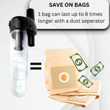 Hygieia Cyclonic Dust Separator (Bag Saver) - For Most Vacuum Brands - Side View