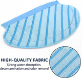 10 X Washable Mopping Pads For Ecovacs Deebot Ozmo 700, 750, 920, 950, N7 & T5 Robot Vacuum Cleaners - Low Angle