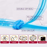 9 Pack Space Saver Vacuum Seal Storage Bag Kit, 2 Large, 5 Medium & 2 Small - Close-Up Angle