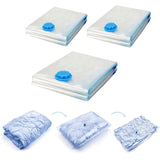 9 Pack Space Saver Vacuum Seal Storage Bag Kit, 2 Large, 5 Medium & 2 Small - Low Angle