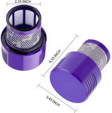 4  x HEPA Filters for Dyson Cyclone V10 Vacuum Cleaners - 45-Degree Angle