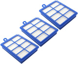 3 X HEPA filters for Electrolux, Volta, Wertheim, Phillips, AEG & Tornado - 45-Degree Angle