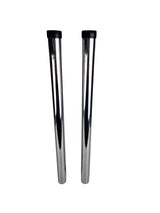 2 Piece Chrome Rods for 32mm Vacuum Cleaners, backpacks, commercial, ducted & more - Front View