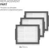 3 X HEPA filters for iRobot Roomba I, E and J series robots - Low Angle