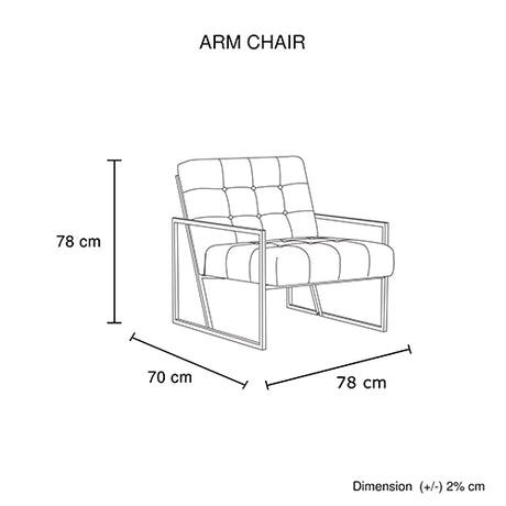 Carman Arm Chair Blue Velvet4