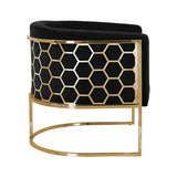 Vinatge Arm Chair Black Velvet - 45-Degree Angle