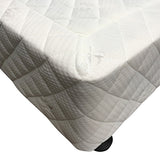 Mattress Base Ensemble Double Size Solid Wooden Slat in Beige with Removable Cover - Top-Down View