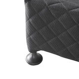 Mattress Base Ensemble King Size Solid Wooden Slat in Charcoal with Removable Cover - Top-Down View
