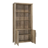Display Shelf Book Case Stand Bookshelf Natural Wood like MDF in Oak Colour - Side View