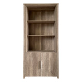 Display Shelf Book Case Stand Bookshelf Natural Wood like MDF in Oak Colour - Front View