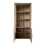 Display Shelf Book Case Stand Bookshelf Natural Wood like MDF in Oak Colour - Top-Down View