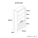 Display Shelf Book Case Stand Bookshelf Natural Wood like MDF in Oak Colour - Low Angle