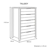 4 Pieces Bedroom Suite Natural Wood Like MDF Structure Double Size Oak Colour Bed, Bedside Table & Tallboy