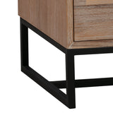 4 Pieces Bedroom Suite made in Solid Wood Acacia Veneered King Size Oak Colour 1X Bed, 2X Bedside Table & 1X Tallboy - Extra Image