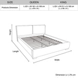Louis 4pc King Bedroom Suite MDF With PU Leather Wooden Legs - 45-Degree Angle
