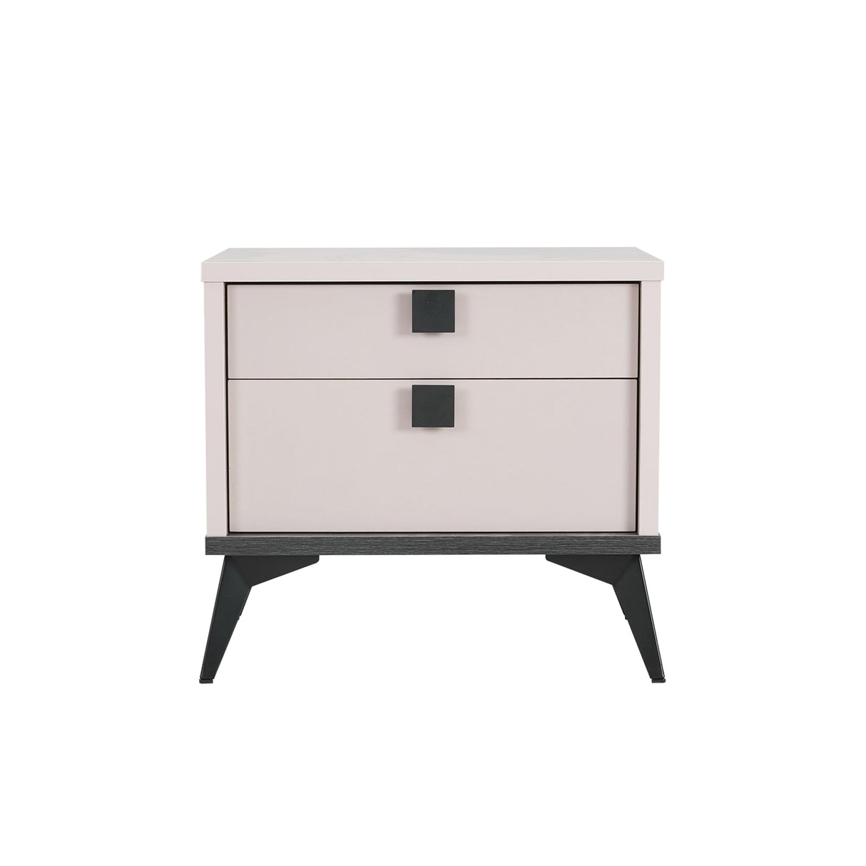 Queen 4 Pcs Bedroom Suite with Tallboy Fabric Upholstery MDF Combination of Champagne and Black Colour