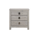 4 Pieces Bedroom Suite with Solid Acacia Wood Veneered Construction in King Size White Ash Colour Bed, Bedside Table & Dresser - Top-Down View