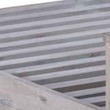 4 Pieces Bedroom Suite with Solid Acacia Wood Veneered Construction in Queen Size White Ash Colour Bed, Bedside Table & Tallboy - Side View