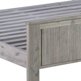 4 Pieces Bedroom Suite with Solid Acacia Wood Veneered Construction in Queen Size White Ash Colour Bed, Bedside Table & Tallboy - Top-Down View