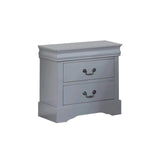 4 Pieces Bedroom Suite in Solid Wood & MDF King Size Grey Colour Bed, Bedside Table & Tallboy - Top-Down View