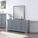 5 Pieces Bedroom Suite in Solid Wood & MDF King Size Grey Colour Bed, Bedside Table, Dresser & Tallboy - Extra Image