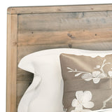 4 Pieces Bedroom Suite Queen Size in Solid Wood Antique Design Light Brown Bed, Bedside Table & Tallboy - Top-Down View