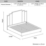 Austin Bed Frame Polyester Turquoise Fabric Padded Upholstery High Quality Slats Polished Stainless Steel Feet - Close-Up Angle
