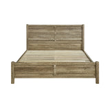 Double Size Bed Frame Natural Wood like MDF in Oak Colour - Side View