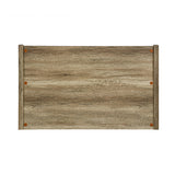 Double Size Bed Frame Natural Wood like MDF in Oak Colour - Top-Down View