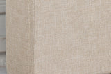 Bed Head Double Beige Headboard Upholstery Fabric Tufted Buttons - Top-Down View