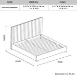 Hillsdale Bed Frame Polyester Fabric Padded Upholstery High Quality Slats Polished Stainless Steel Feet - Close-Up Angle