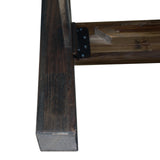 Bed Frame Double Size in Solid Wood Veneered Acacia Bedroom Timber Slat in Chocolate - Extra Image