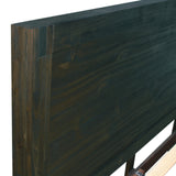 Bed Frame King Size in Solid Wood Veneered Acacia Bedroom Timber Slat in Chocolate - 45-Degree Angle