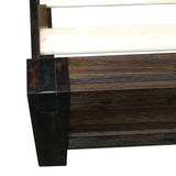 Bed Frame King Size in Solid Wood Veneered Acacia Bedroom Timber Slat in Chocolate - Extra Image