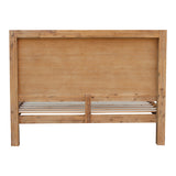 Bed Frame Single Size in Solid Wood Veneered Acacia Bedroom Timber Slat in Oak - Side View