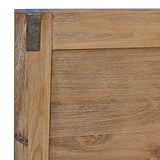 Bed Frame Single Size in Solid Wood Veneered Acacia Bedroom Timber Slat in Oak - 45-Degree Angle