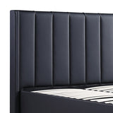 Prado Gas Lift Queen Bed Frame Non-woven Fabric MDF KD Slats - 45-Degree Angle