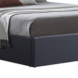 Prado Gas Lift Queen Bed Frame Non-woven Fabric MDF KD Slats - Rear View