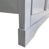 King Bed Frame in Solid Wood with Slats Support in Grey colour - 45-Degree Angle