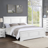 King Bed Frame in Solid Wood with Slats Support in White colour - Top-Down View
