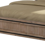 King Size Silver Brush Bed Frame in Acacia Wood Construction - Top-Down View