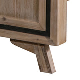 Queen Size Silver Brush Bed Frame in Acacia Wood Construction - 45-Degree Angle