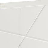 Buffet Sideboard Colour Ceramic Top MDF in Glossy White Gold Colour