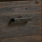 Buffet Sideboard in Chocolate Colour Constructed with Solid Acacia Wooden Frame Storage Cabinet with Drawers - 45-Degree Angle